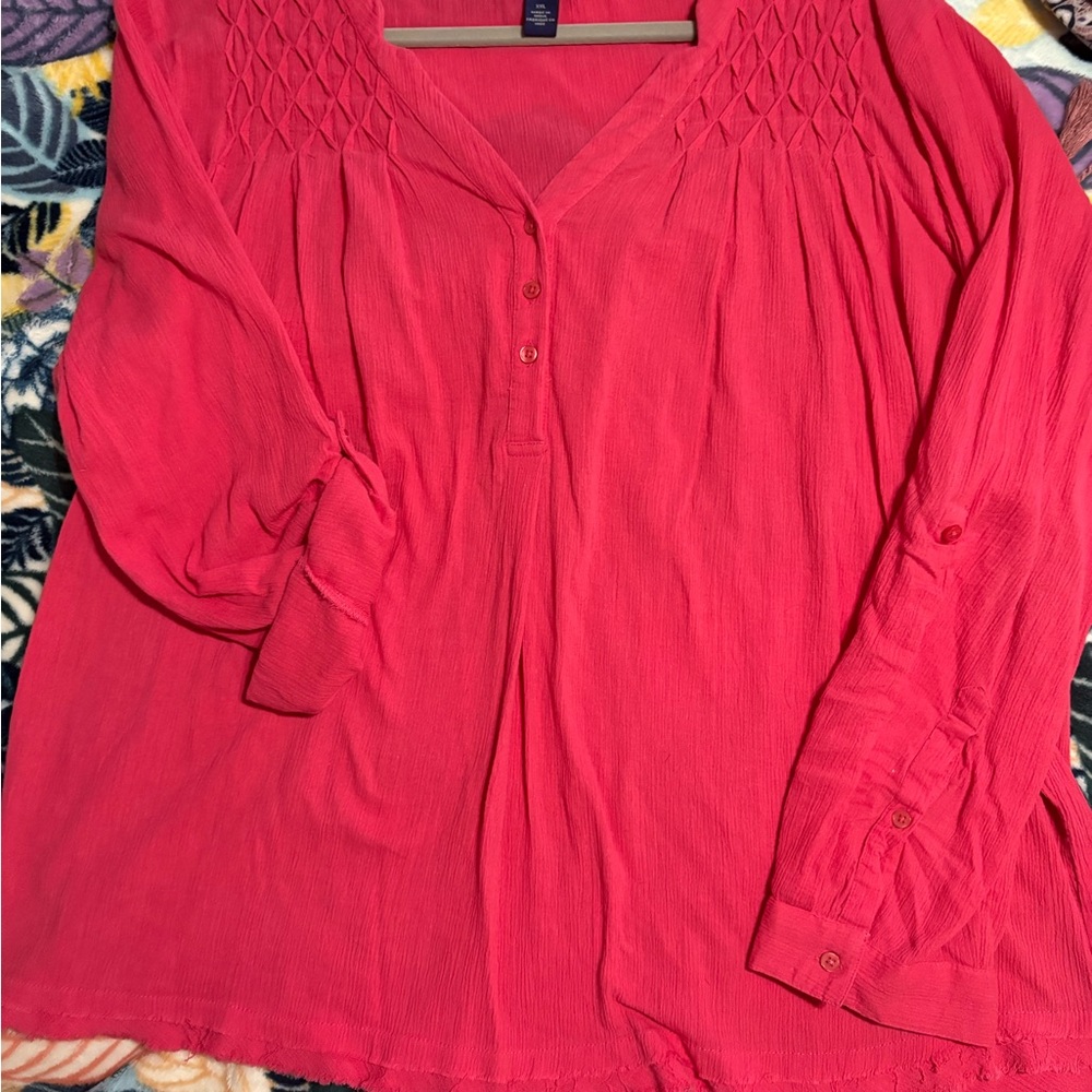 Bandolino Vibrant Pink Blouse